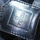 FENDI Zucchino Canvas Hand Bag Nylon Black Silver Auth 113935-10