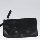 FENDI Zucchino Canvas Hand Bag Nylon Black Silver Auth 113935-18