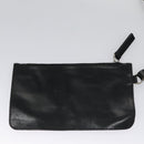 FENDI Zucchino Canvas Hand Bag Nylon Black Silver Auth 113935-19