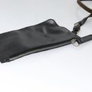 FENDI Zucchino Canvas Hand Bag Nylon Black Silver Auth 113935-21