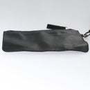 FENDI Zucchino Canvas Hand Bag Nylon Black Silver Auth 113935-22