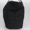 FENDI Zucchino Canvas Hand Bag Nylon Black Silver Auth 113935-3