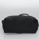 FENDI Zucchino Canvas Hand Bag Nylon Black Silver Auth 113935-5
