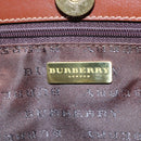 BURBERRY Nova Check Hand Bag PVC Leather Beige Auth 113948-10