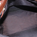 BURBERRY Nova Check Hand Bag PVC Leather Beige Auth 113948-11