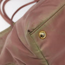 PRADA Hand Bag Nylon Pink Gold Auth 113965-9
