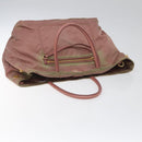 PRADA Hand Bag Nylon Pink Gold Auth 113965-6