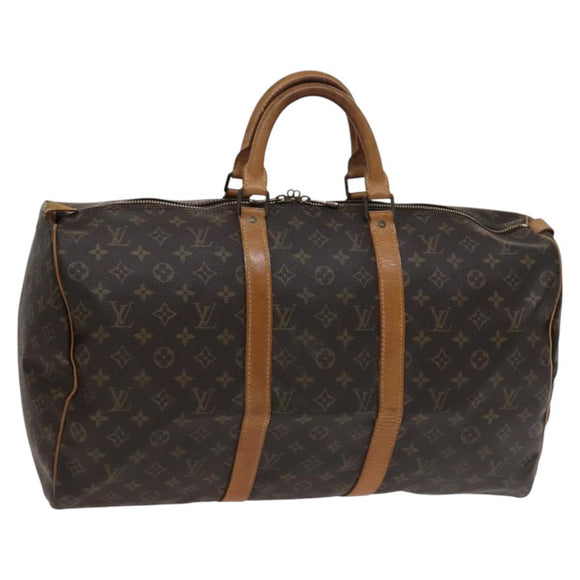 LOUIS VUITTON Monogram Keepall 50 Boston Bag M41426 LV Auth 113985