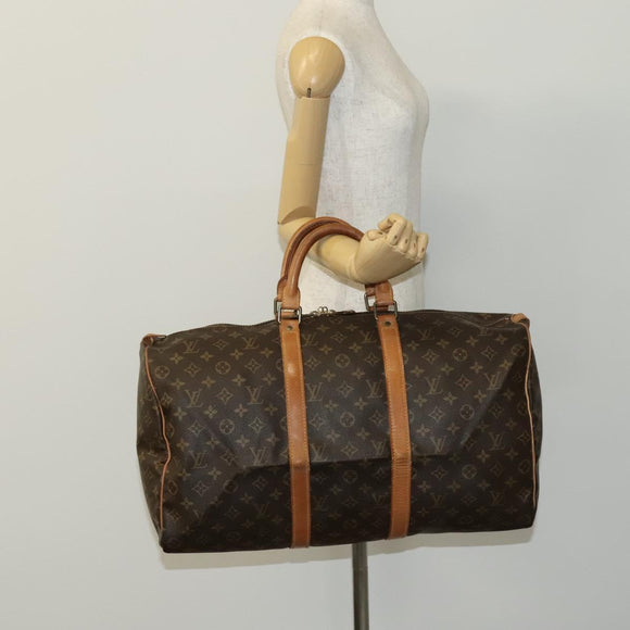 LOUIS VUITTON Monogram Keepall 50 Boston Bag M41426 LV Auth 113985