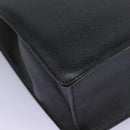 BVLGARI Hand Bag Leather Black Auth 113988-9