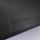 BVLGARI Hand Bag Leather Black Auth 113988-17