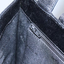 BVLGARI Hand Bag Leather Black Auth 113988-23