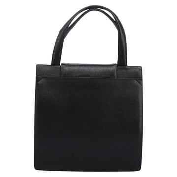 BVLGARI Hand Bag Leather Black Auth 113988 - 0