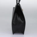 BVLGARI Hand Bag Leather Black Auth 113988-4