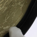 CHANEL COCO Mark Pouch Caviar Skin Black Gold CC Auth 114009-9