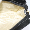 CHANEL COCO Mark Pouch Caviar Skin Black Gold CC Auth 114009-17