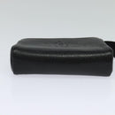 CHANEL COCO Mark Pouch Caviar Skin Black Gold CC Auth 114009-6