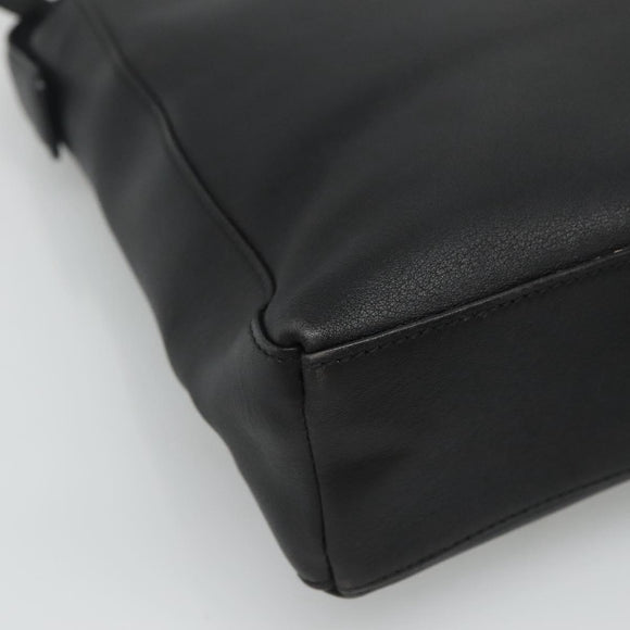 Salvatore Ferragamo Hand Bag Leather 2way Black Gold Auth 114037