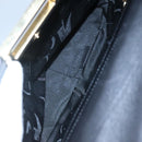 Salvatore Ferragamo Hand Bag Leather 2way Black Gold Auth 114037-11