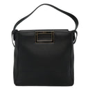 Salvatore Ferragamo Hand Bag Leather 2way Black Gold Auth 114037-13