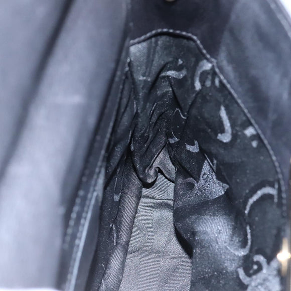 Salvatore Ferragamo Hand Bag Leather 2way Black Gold Auth 114037