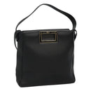 Salvatore Ferragamo Hand Bag Leather 2way Black Gold Auth 114037-1