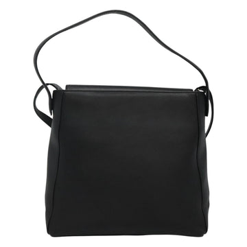 Salvatore Ferragamo Hand Bag Leather 2way Black Gold Auth 114037 - 0