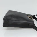 Salvatore Ferragamo Hand Bag Leather 2way Black Gold Auth 114037-4