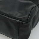 PRADA Hand Bag Leather 2way Black Silver Auth 114042-14