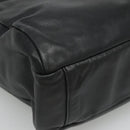 PRADA Hand Bag Leather 2way Black Silver Auth 114042-15