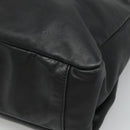 PRADA Hand Bag Leather 2way Black Silver Auth 114042-16