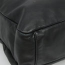 PRADA Hand Bag Leather 2way Black Silver Auth 114042-9