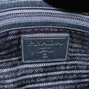 PRADA Hand Bag Leather 2way Black Silver Auth 114042-19