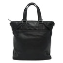 PRADA Hand Bag Leather 2way Black Silver Auth 114042-2