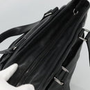 PRADA Hand Bag Leather 2way Black Silver Auth 114042-6