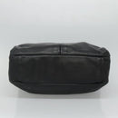 PRADA Hand Bag Leather 2way Black Silver Auth 114042-5