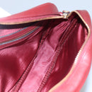 CARTIER Must Line Shoulder Bag Leather Wine Red Gold Auth 114043-18