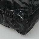 CHANEL Matelasse Shoulder Bag Patent leather Black Gold CC Auth 114045-8