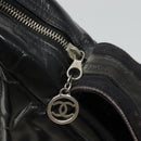 CHANEL Matelasse Shoulder Bag Patent leather Black Gold CC Auth 114045-10