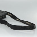 CHANEL Matelasse Shoulder Bag Patent leather Black Gold CC Auth 114045-5