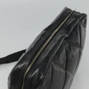 CHANEL Matelasse Shoulder Bag Patent leather Black Gold CC Auth 114045-7