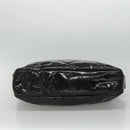 CHANEL Matelasse Shoulder Bag Patent leather Black Gold CC Auth 114045-14