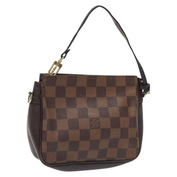 LOUIS VUITTON Damier Ebene Trousse makeup Pouch N51982 LV Auth 114084