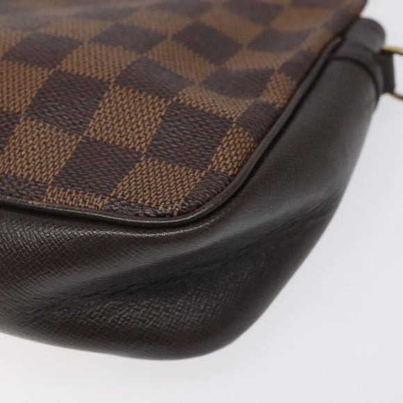 LOUIS VUITTON Damier Ebene Trousse makeup Pouch N51982 LV Auth 114084