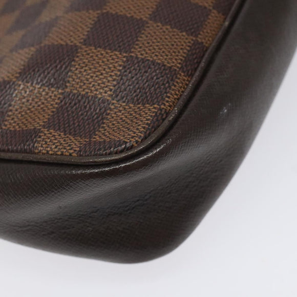 LOUIS VUITTON Damier Ebene Trousse makeup Pouch N51982 LV Auth 114084