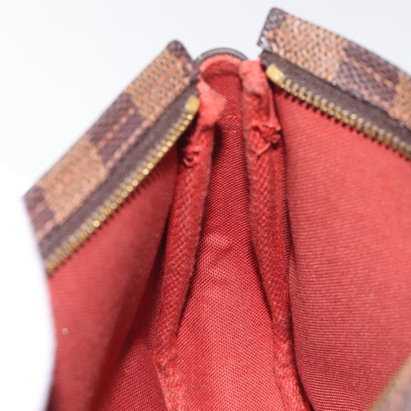 LOUIS VUITTON Damier Ebene Trousse makeup Pouch N51982 LV Auth 114084