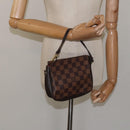 LOUIS VUITTON Damier Ebene Trousse makeup Pouch N51982 LV Auth 114084-20