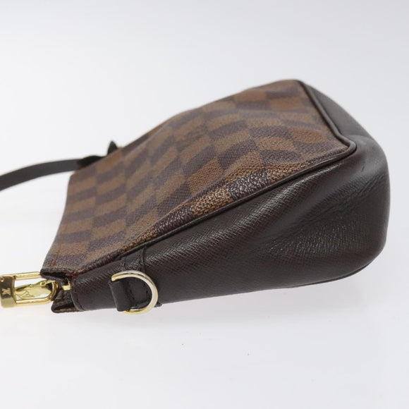 LOUIS VUITTON Damier Ebene Trousse makeup Pouch N51982 LV Auth 114084
