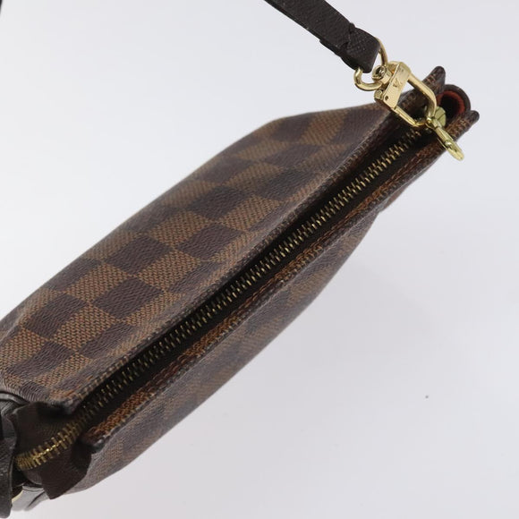 LOUIS VUITTON Damier Ebene Trousse makeup Pouch N51982 LV Auth 114084