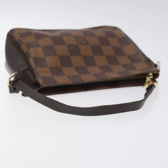 LOUIS VUITTON Damier Ebene Trousse makeup Pouch N51982 LV Auth 114084